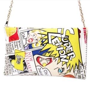 SUPER LEMON CANDY POP ART CLUTCH HANDBAG